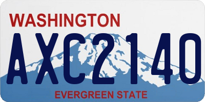 WA license plate AXC2140