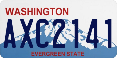 WA license plate AXC2141