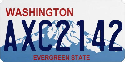 WA license plate AXC2142