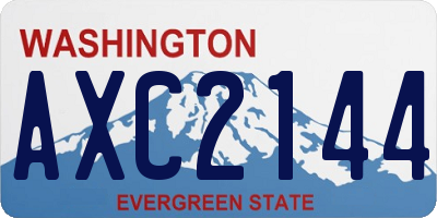 WA license plate AXC2144