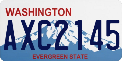 WA license plate AXC2145