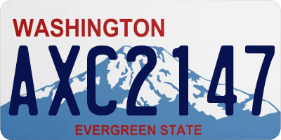 WA license plate AXC2147