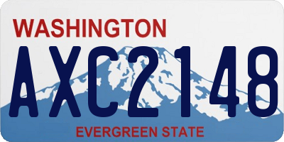 WA license plate AXC2148