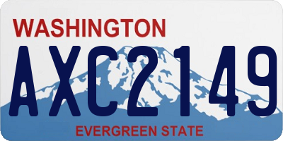 WA license plate AXC2149