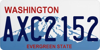 WA license plate AXC2152