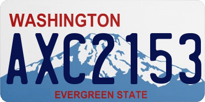 WA license plate AXC2153