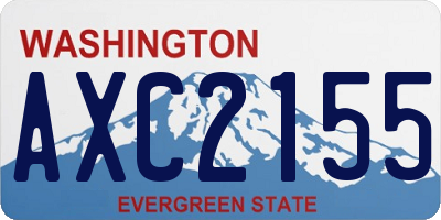 WA license plate AXC2155