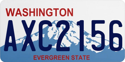 WA license plate AXC2156