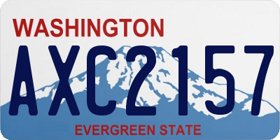 WA license plate AXC2157