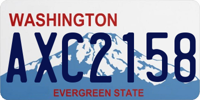 WA license plate AXC2158