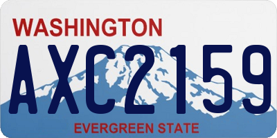 WA license plate AXC2159