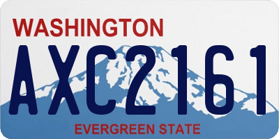 WA license plate AXC2161