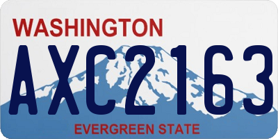 WA license plate AXC2163