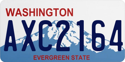 WA license plate AXC2164