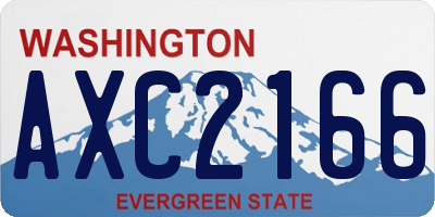 WA license plate AXC2166