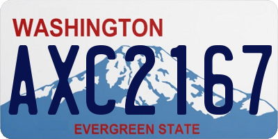 WA license plate AXC2167