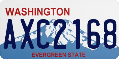 WA license plate AXC2168