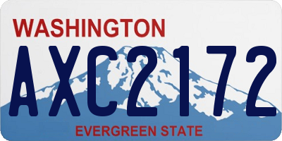 WA license plate AXC2172
