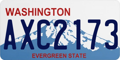WA license plate AXC2173