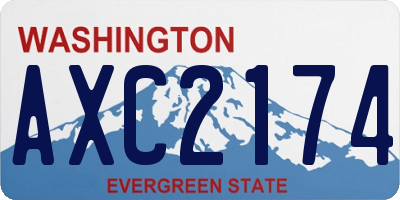WA license plate AXC2174
