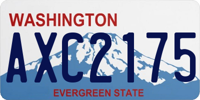 WA license plate AXC2175
