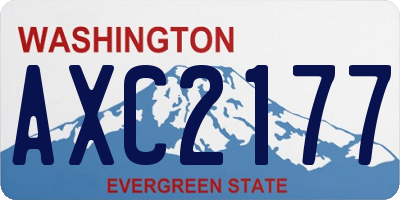 WA license plate AXC2177