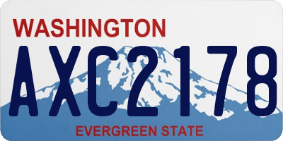WA license plate AXC2178