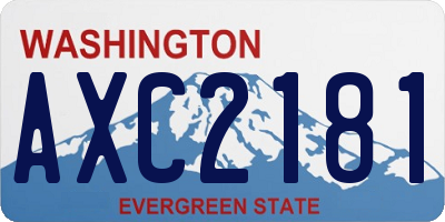WA license plate AXC2181