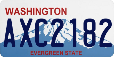 WA license plate AXC2182