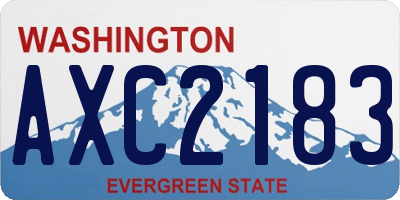 WA license plate AXC2183