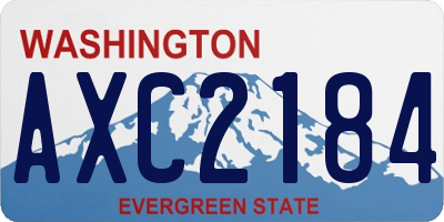 WA license plate AXC2184