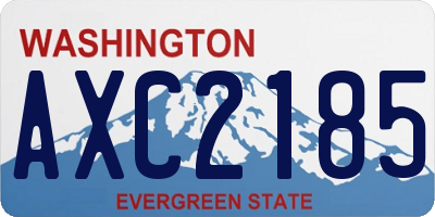 WA license plate AXC2185