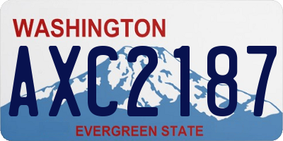 WA license plate AXC2187