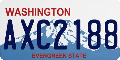 WA license plate AXC2188