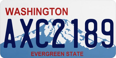 WA license plate AXC2189