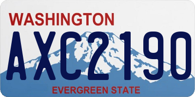 WA license plate AXC2190