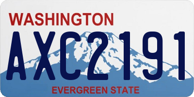 WA license plate AXC2191