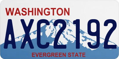 WA license plate AXC2192