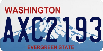 WA license plate AXC2193