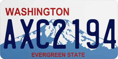 WA license plate AXC2194