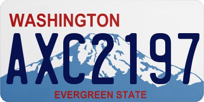 WA license plate AXC2197