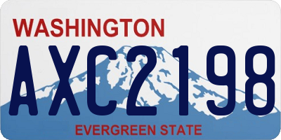 WA license plate AXC2198