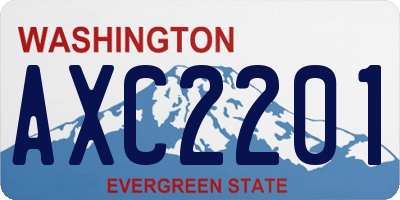 WA license plate AXC2201