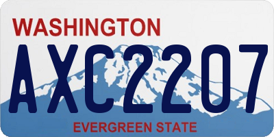 WA license plate AXC2207