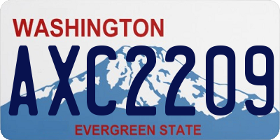 WA license plate AXC2209