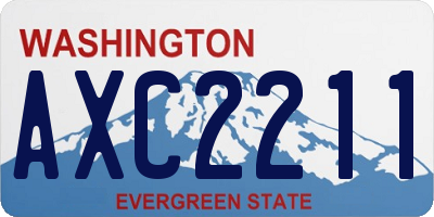 WA license plate AXC2211