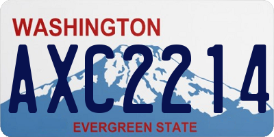 WA license plate AXC2214