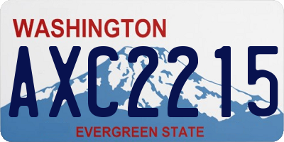 WA license plate AXC2215
