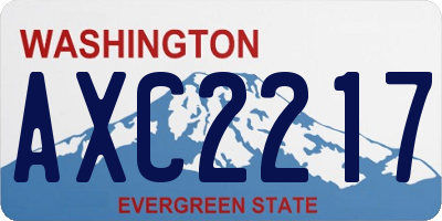 WA license plate AXC2217