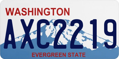 WA license plate AXC2219
